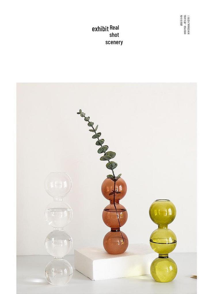 Weixun Korean Bubble Glass Vase - Spherical Hydroponic Flower Decoration Prop