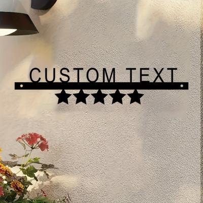 Custom Family Name Metal Sign Villa Entryway Wall Decor Durable