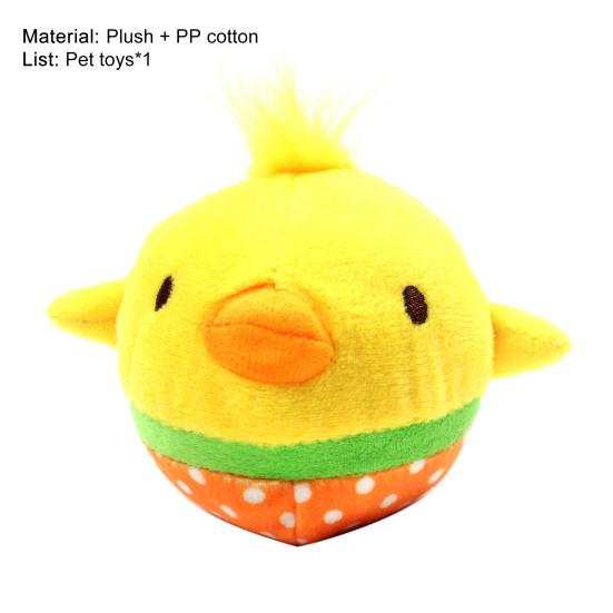 Puppy Cartoon Animals Bear Rabbit Plush Doll Cat Dog Biting Vocal Toy Pet Supply