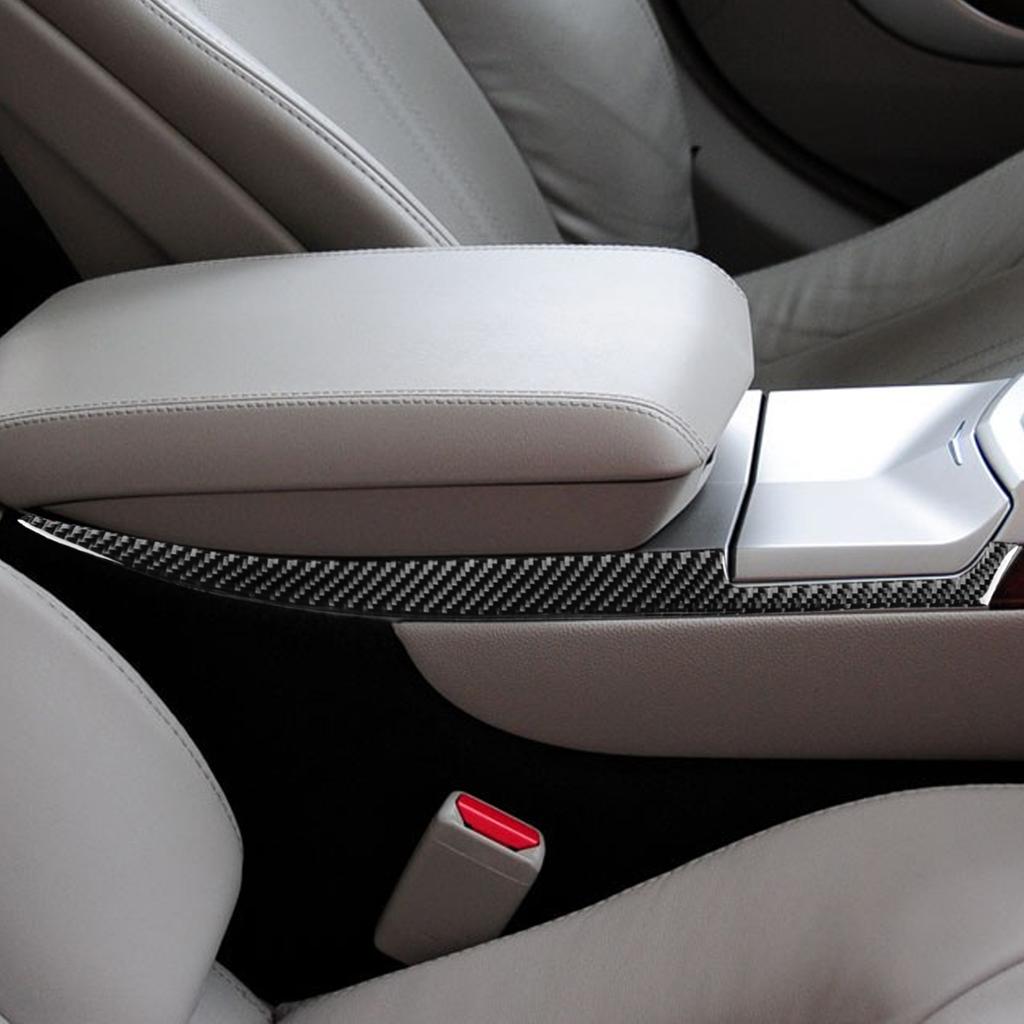For Cadillac CTS 2008-2013 Carbon Fiber Central Armrest Box Both Side Panel Decorative Strips Car Accessories Decoration Sticker