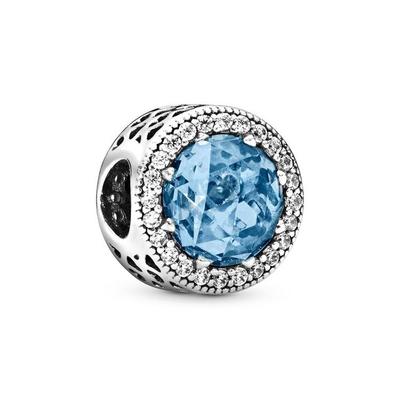 Solid Color Hollow Inlaid Bead Charm Women Charm Silver 791725NBS