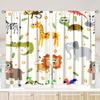 2 Pieces Of Cartoon Dinosaur Printed Curtains, Pole Bag Curtains, 29*64 Inches, Home Decoration, Room Decoration