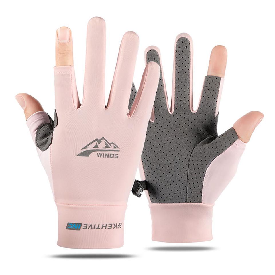Summer Sun Protection Gloves Touchscreen Resistant Outdoors Mountaineering Hiking Fishing Biking Exposed Fingers Gloves