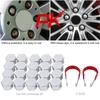 Keenso 20Pcs 17mm Wheel Lug Nut Bolt Hub Screw Silver Cover Tyre Protective Decor CenterCovers Bolt with Removal Tools