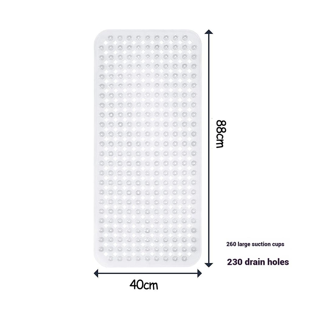 88x40 Verlängerte Badewannen-Antirutschmatte PVC Saugnäpfe Badezimmer-Antirutschmatte Rutschfeste Fußmatten Bodenmatten