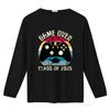 Abschlussjahrgang 2025 Retro Gaming Abschluss T-Shirt Game Over Geekiger Absolvent Vintage Gamer Lustig Vintage Gewaschen Vielseitig Atmungsaktiv