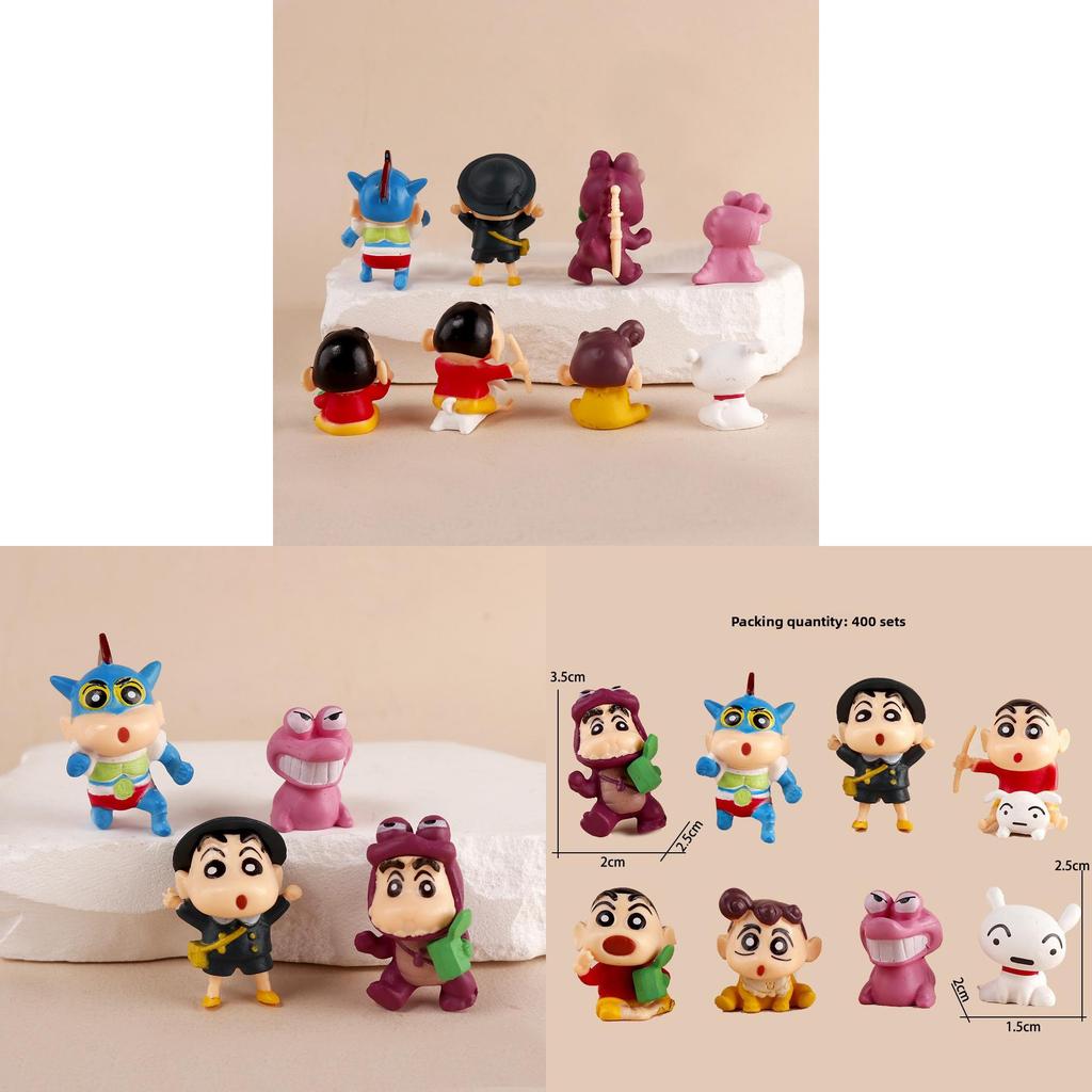 Crayon Shin Chan Character Miniature Figurine Set With Pvc For Desk Display And Collecting