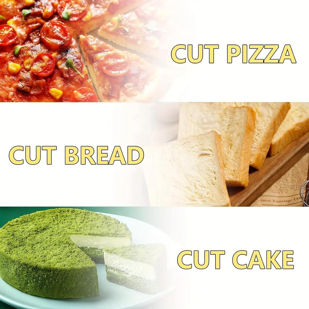 Damaly, Stainless Steel Pizza Cutter with A Finger Guard. The Blade Is Sharpened By CNC Technology and It Is Dishwasher-safe.