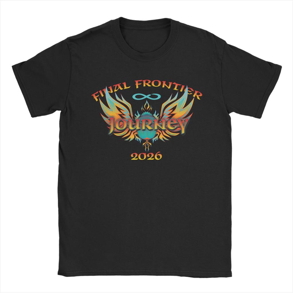 Journey Final Frontier Tour 2026 TShirts for Men Novelty Cotton Tees Round Collar Short Sleeve T Shirts New Arrival Clothing