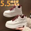 Fleece Little White Shoes New Sports 2024 Winter Heightening Platform Korean Version Ins Female Student Board Shoes Casual Shoes