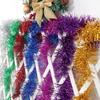1.5/30M Long Bold Thicked Stripes Christmas Garland Colorful Christmas Wrapping Tinsel Ribbons Bar Wedding New Year Party Decor