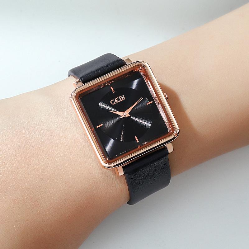 Square Ladies Watch Trend Student Watch Fashion Waterproof Belt Casual Women'S Watch Large Dial Quartz Watch