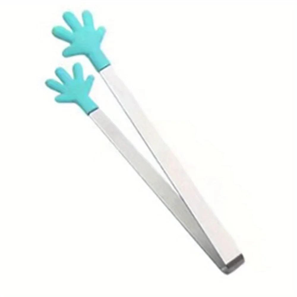 1pc Silicone Mini Tongs - Ergonomic Hand Shape Design, Compact 5Inch Size for Precise Control, Versatile for Serving Food