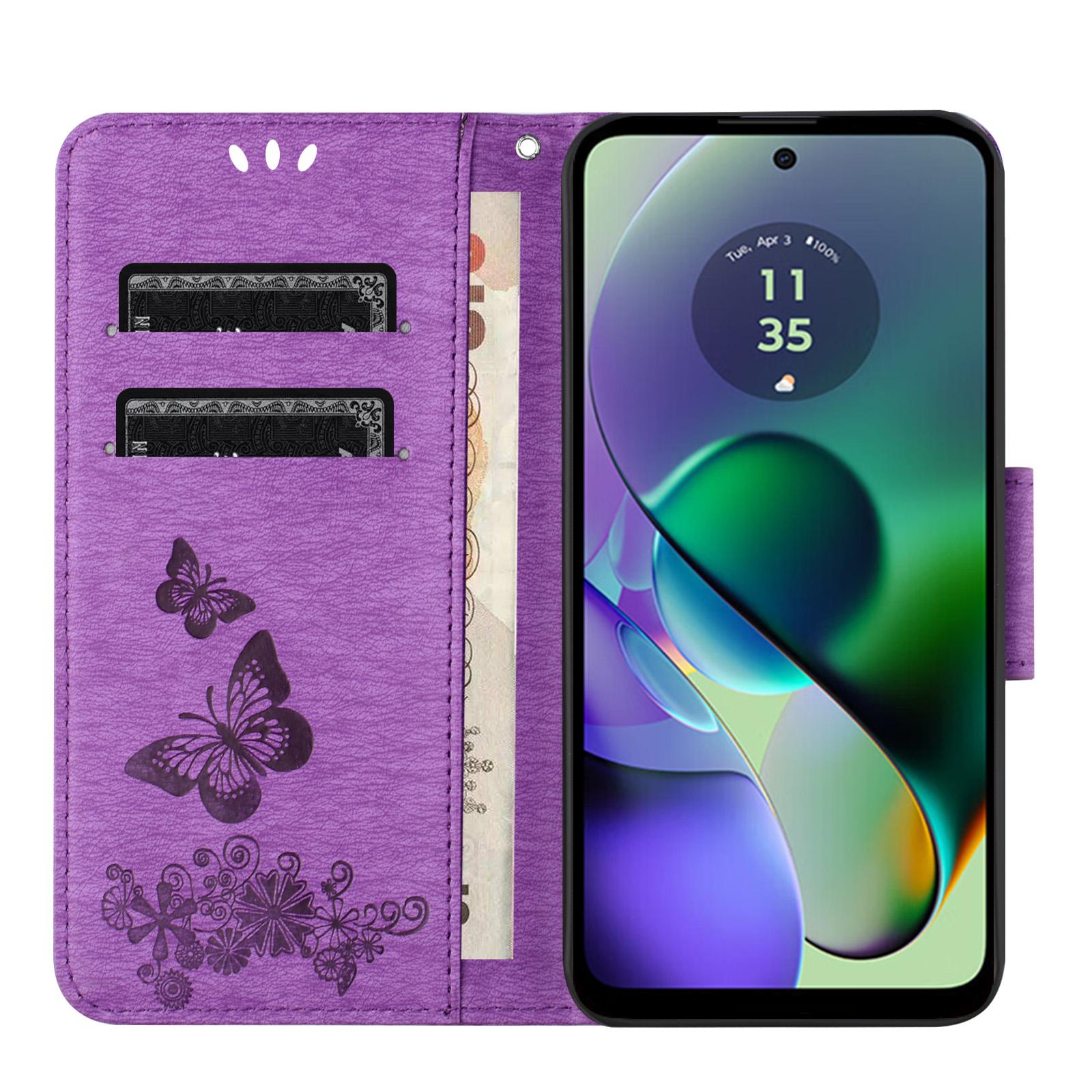 

For Samsung Galaxy A06 4G Case Butterflies Flower Leather Wallet Flip Phone Cover Black