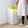Captain Stag Trash Can, Dustbin #70, Round Open Hole, Yellow, Made In Japan, UY-7054