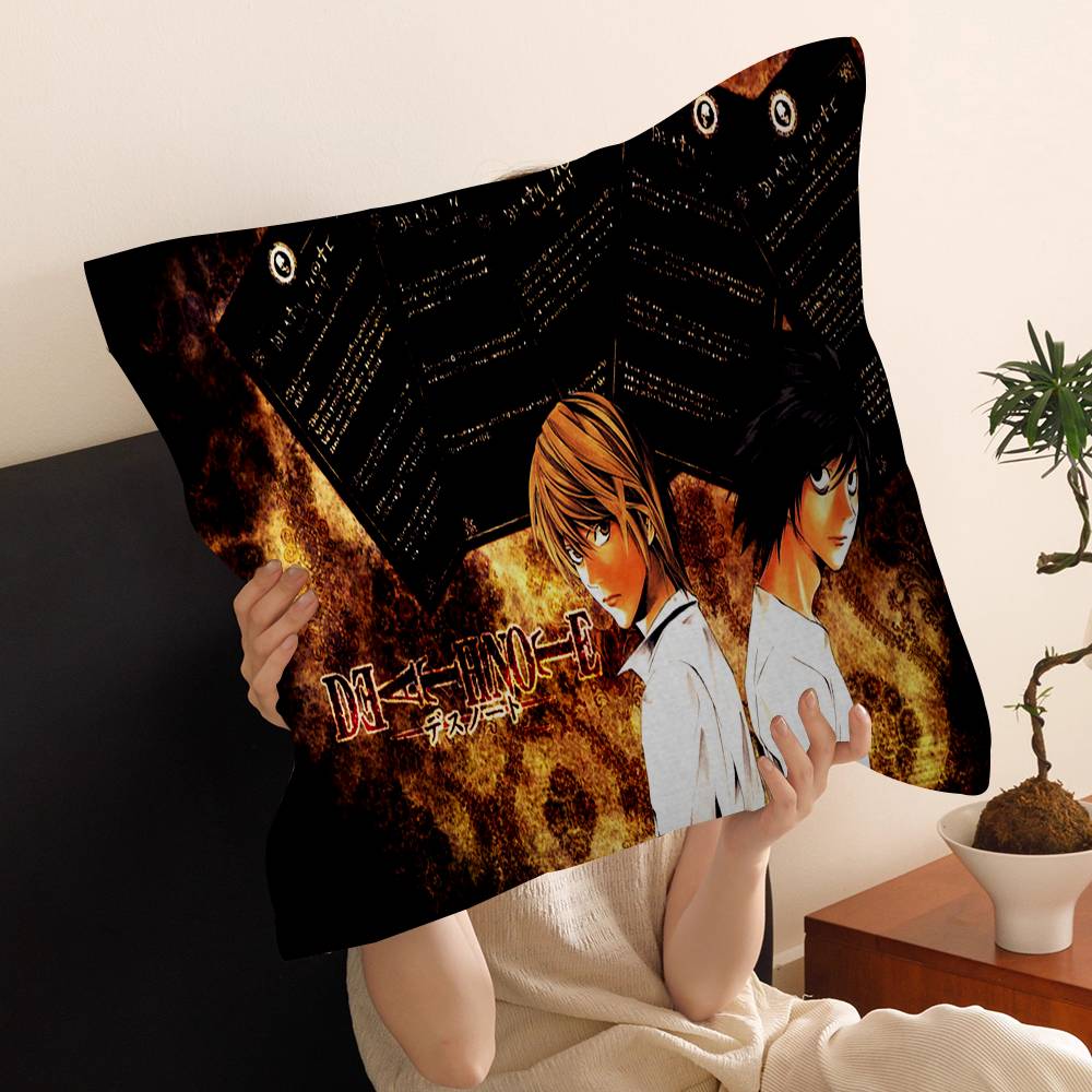 D-Death Note Personalized Pillow Cover Kids Bedroom Wild Party Decor Pillowcase kid Birthday shower Gift