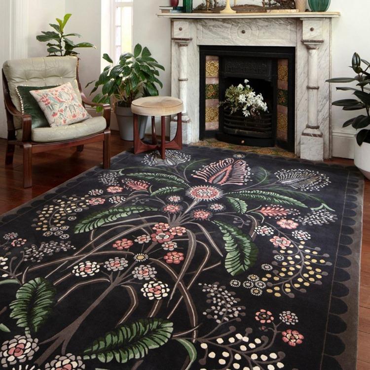 Vintage French Style Carpets for Living Room Nordic Ethnic Rugs for Bedroom European Home Decoration Large Table Carpet