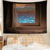 Sea View Window Background Cloth Tapestry Bedroom Living Room Tapestry Home Wall Decoration Tapestry