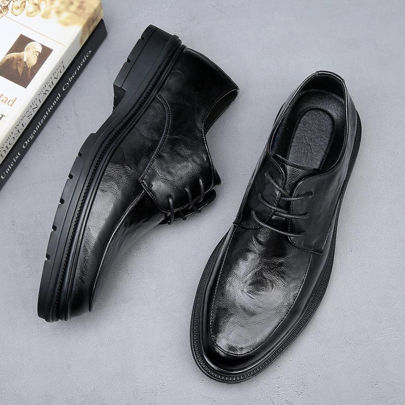 New Spring Leather Men's Shoes Breathable Business Dress Casual Shoes Men's Versatile High-end Leather Shoes