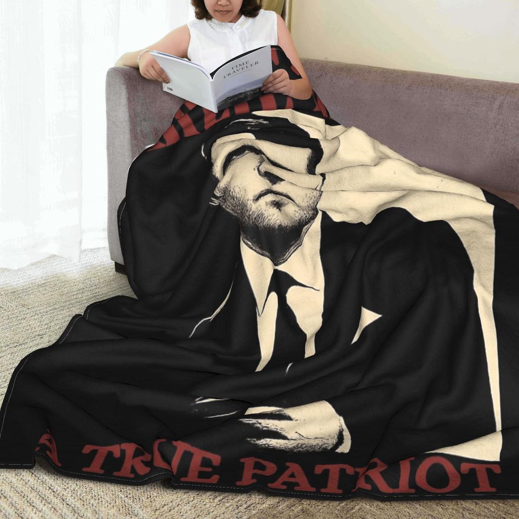 Charlie Kirk A True Patriot Blanket Quality Soft Warm Bedding Throws Spring Girls Boys Living Room Street Trend Bedspread