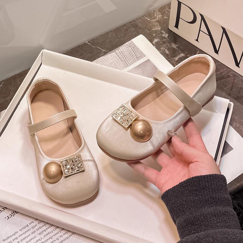 Spring and Autumn Shoes New Fashion Single Shoes Foreign Princess Children's Leather Shoes Soft Sole Baby Girls Princess Wind Princess Shoes