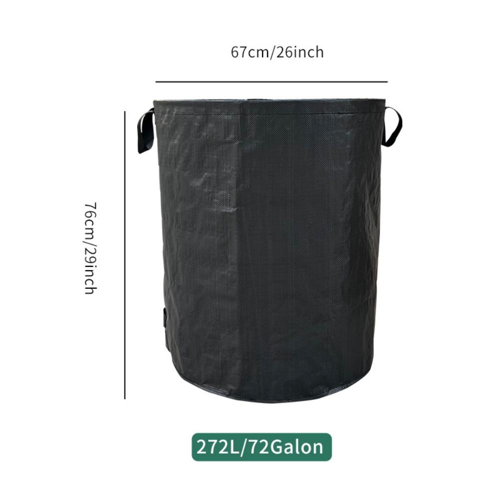 

Высококачественная многоразовая садовая сумка из полипропилена, водонепроницаемая, 120/270/500 л, большая вместимость, складной черный мешок для листьев, сад