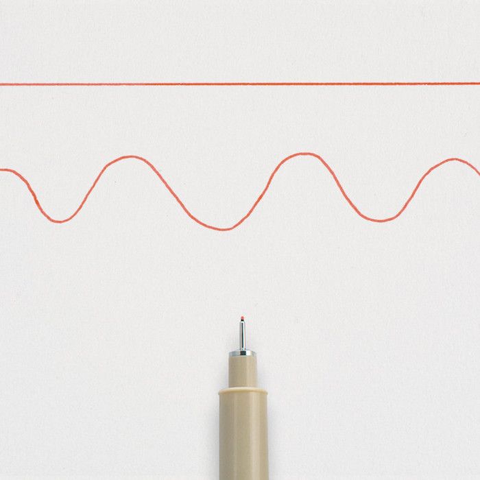 Feutre - SAKURA - PIGMA MICRON 01 - Pointe fine 0,25 mm - Rouge - Encre permanente