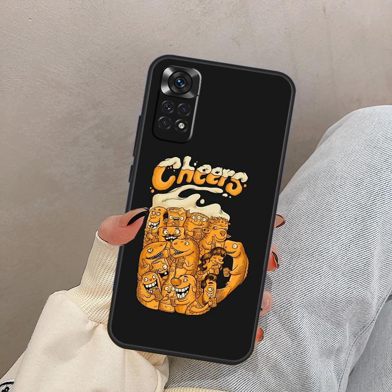 Time Drink Cold Beer For Xiaomi Redmi Note 13 9 10 11 12 14 15 Pro Plus Case Cover For Redmi 14C 10C 12C 13C 15C