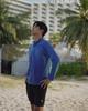 Leijibi Essential Loose Fit Multisports Men'S Zip-Up Rash Guard Storm Blue