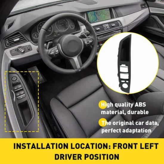 Door Switch Panel Inner Trim Left Pull Handle Front for BMW 5 Series