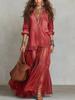 European and American Style Popular Women's Retro Lapel Imitation Denim Dress Casual