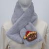Women's Korean Style Faux Rabbit Fur Scarf - Thick, Warm, Plush Neck Warmer for Autumn/Winter 2024 - Versatile Student Accessory