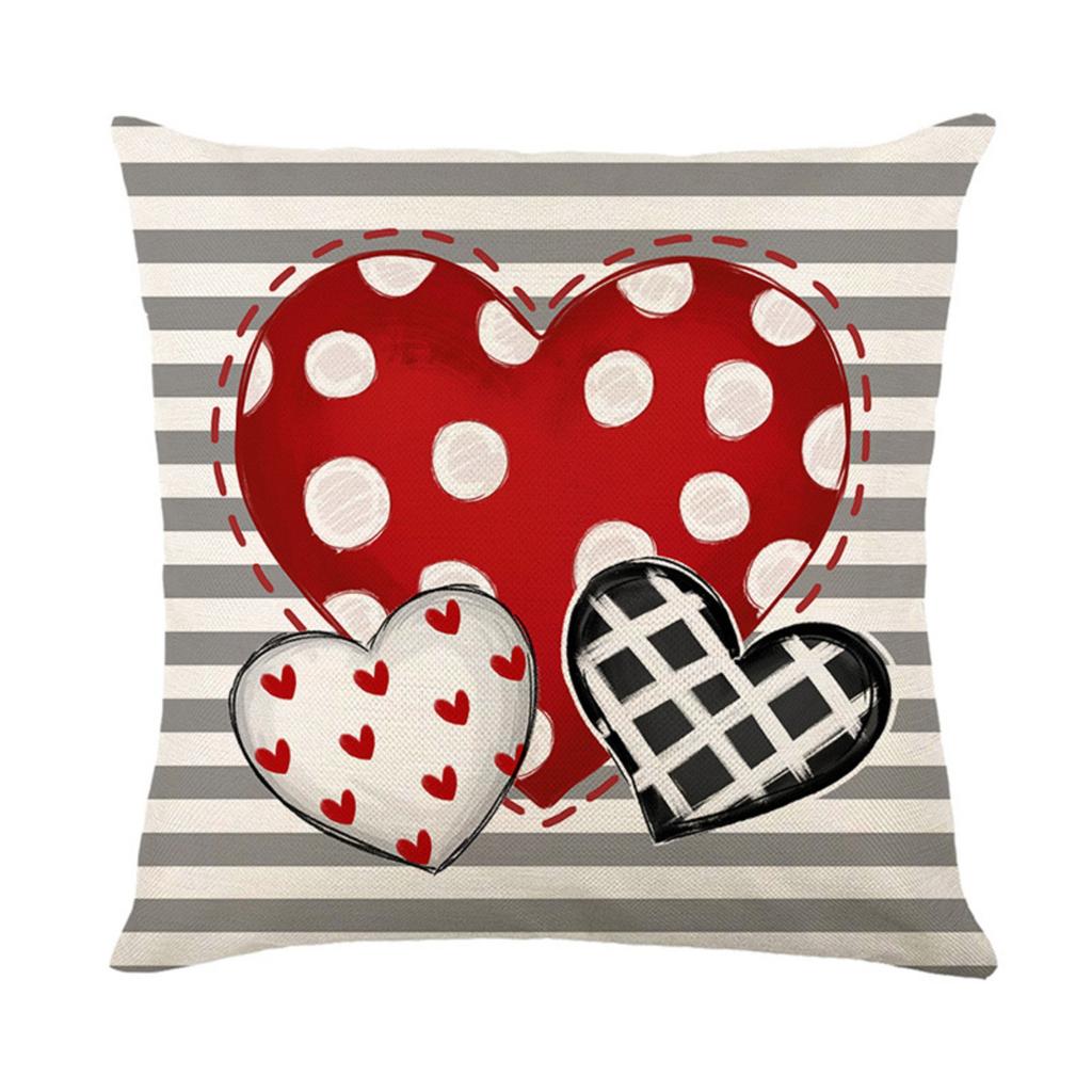 Sofa Pillow Cover Valentine's Day Printed Sofa Cushion Cover Love Letter Pillow Cover
