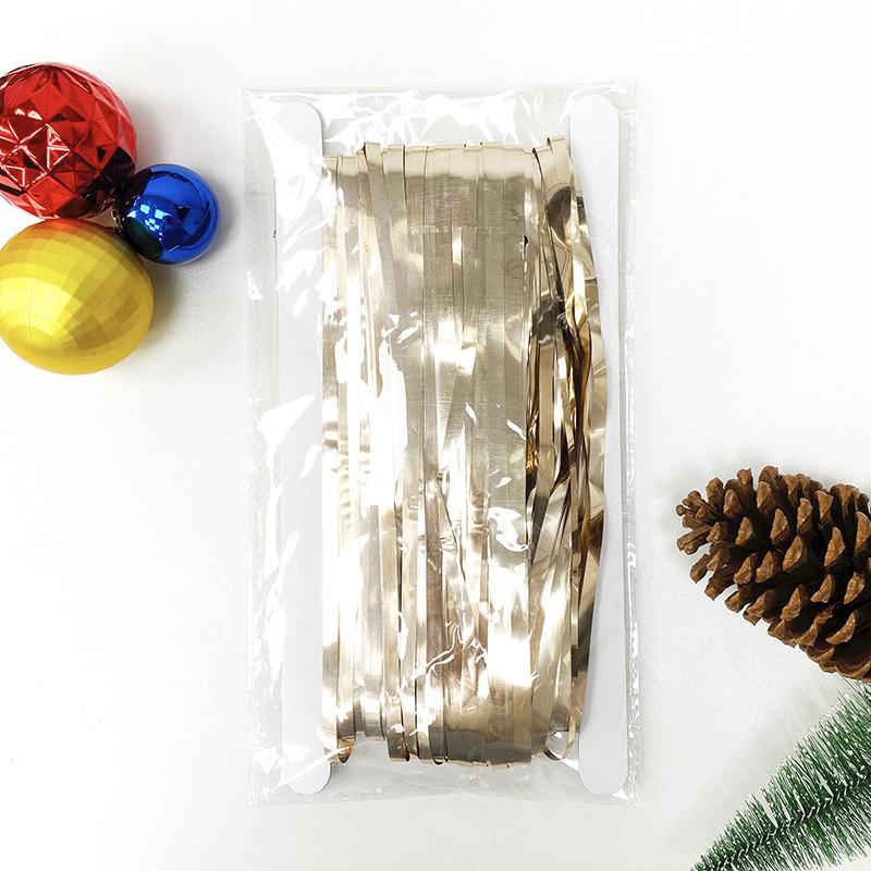 

Разноцветный занавес из дождевой шелковой бахромы для украшения на день рождения, 1x2,45 метра