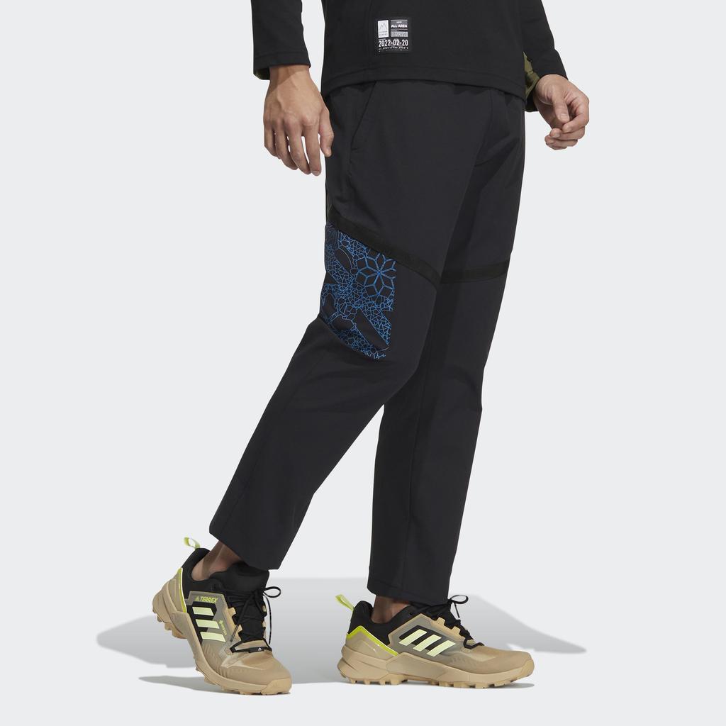 Adidas Winter Soft Shell Elastic Outdoor Sports Pants Men Bottoms Black HC0286