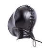 Lace Eye-Exposed PU Training Mask: Soft, Fully Wrapped Leather Restraint