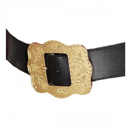 Smiffys Deluxe Santa Claus Christmas Costume Belt - Black/Gold - Image 3