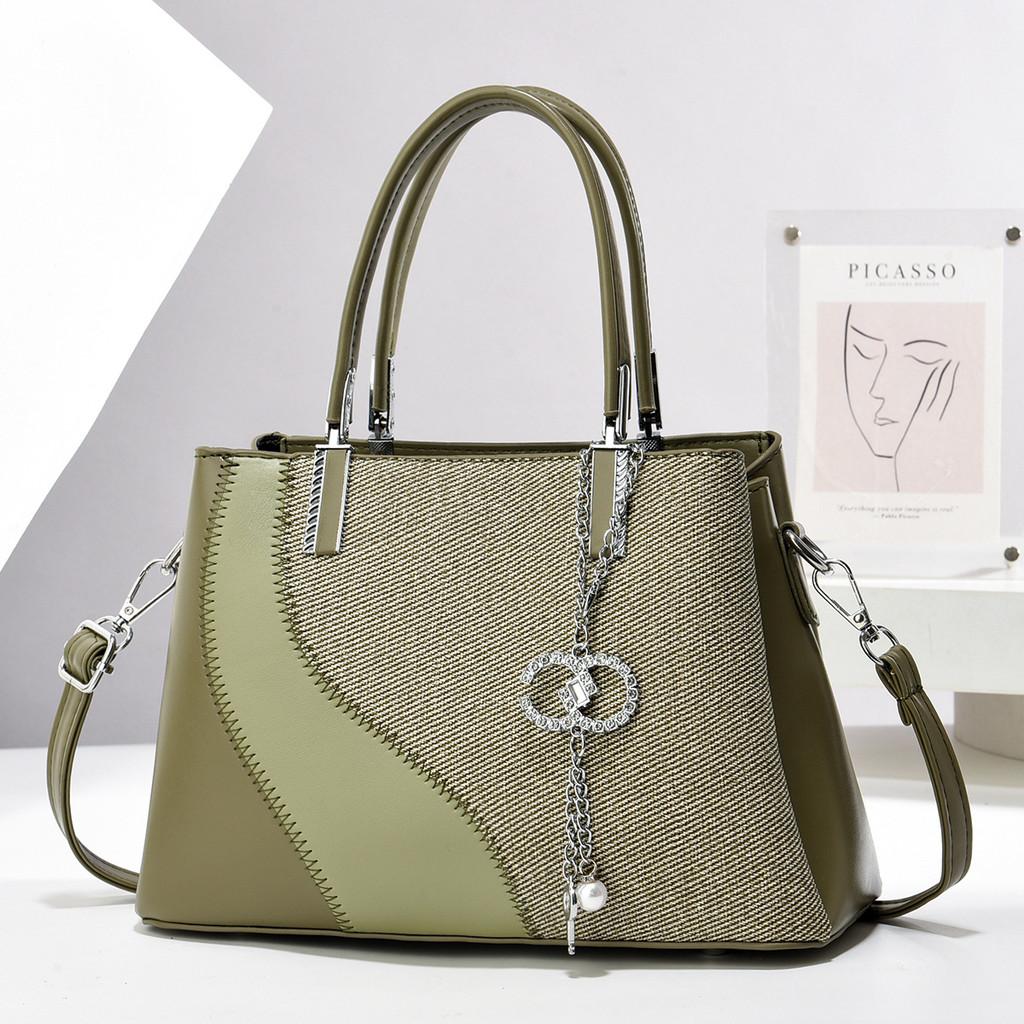 Fashionable Color Block Macaron Handbag Stylish Casual Shoulder Bag For Everyday Use