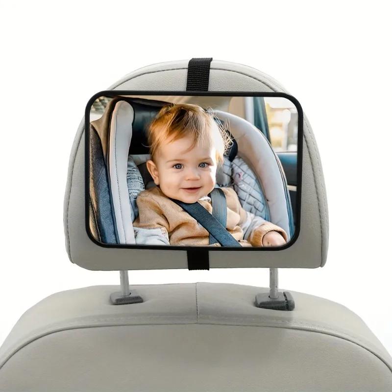 Baby Car Mirror, Safety Car Seat Mirror for Rear Facing Infant with Wide Crystal Clear View, Shatterproof, 360° Rotation