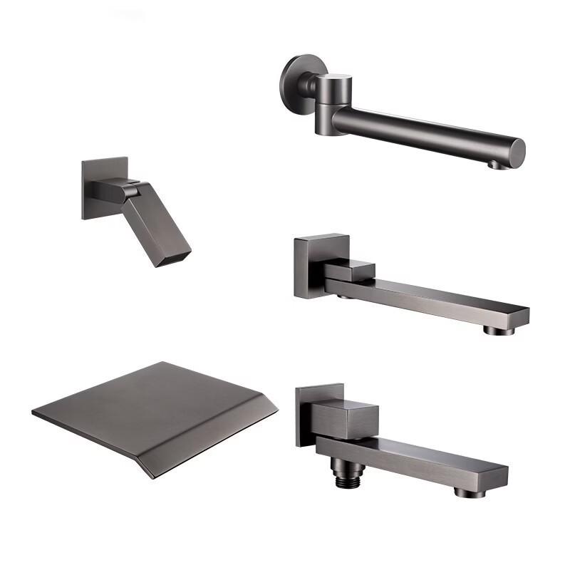 TLXT Concealed Shower Faucet with Foldable Spout