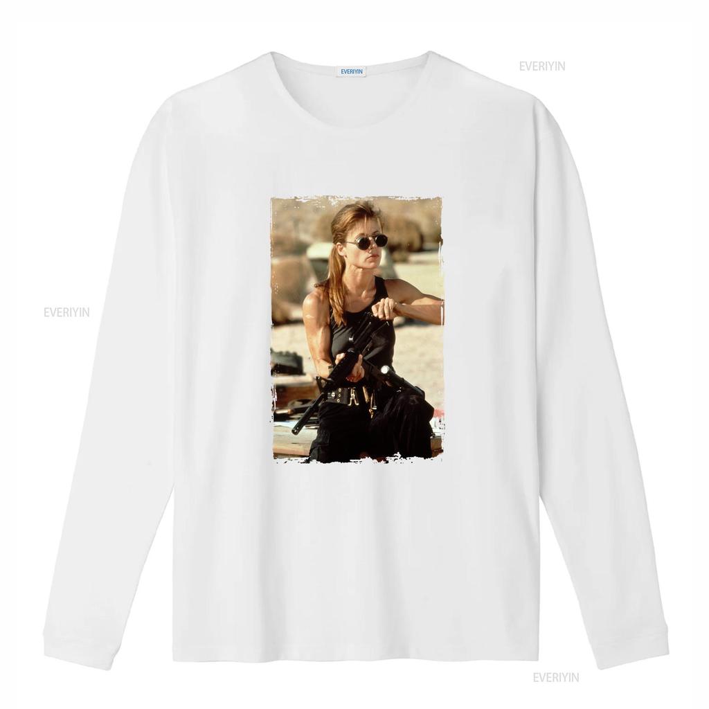 Sarah Connor Terminator 2 T Shirt Action Movie Inspired Retro Style Perfect for Fans vintage Washed Comfortable