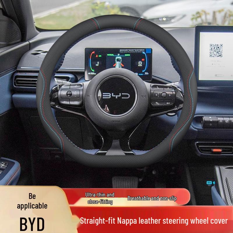 Steering Wheel Cover for BYD Dolphin, Seagull, Seal 06, Sea Lion 0507, Destroyer E3-e9, D1