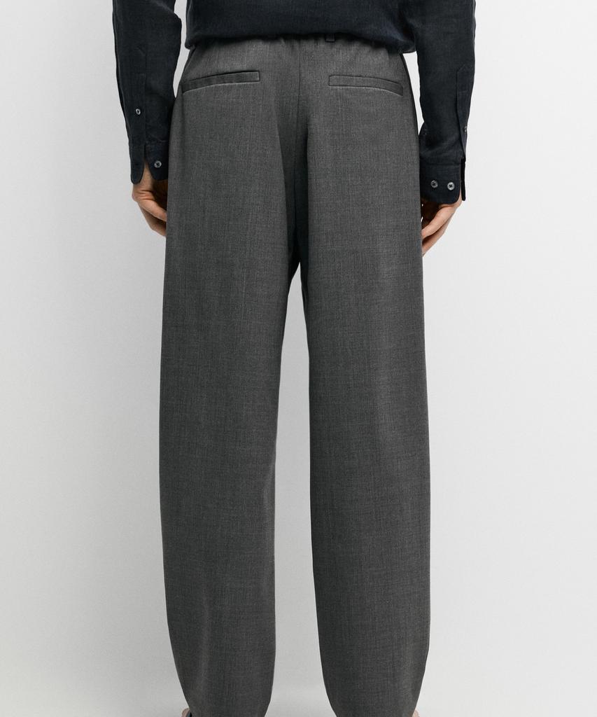 Masimodutti Cool Wool Blend Pintuck Pants