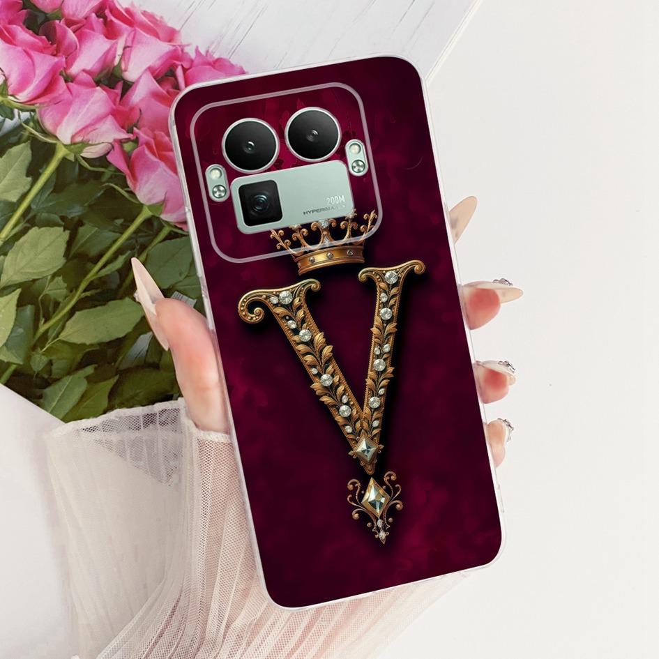Für Realme GT8 Hülle Realme GT 8 Pro Cover 2025 Mode Buchstaben Krone Capa Weicher Silikon Stoßfänger Für Realme GT8 Pro RMX5210 Fundas