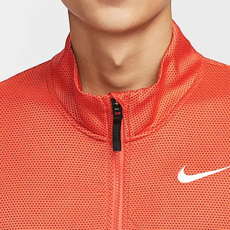 Nike Victory Dri-Fit Comfortable Long Sleeve Golf Shirt Men tops Orange FZ7463-809
