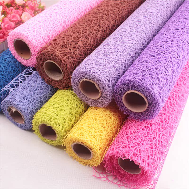 Jacquard Net 50cm Flower Packaging Material DIY Bouquet Yarn Hollow Mesh Fabric Kindergarten Wedding Handmade Floral Supplies