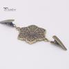 Vintage Hollow Flower Women Double-End Clamp Sweter Shirt Collar Cardigan Clip