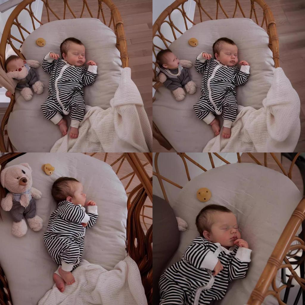 Silikon Reborn Babypuppe für Sammler mit realistischen Merkmalen zum Verschenken und Ausstellen