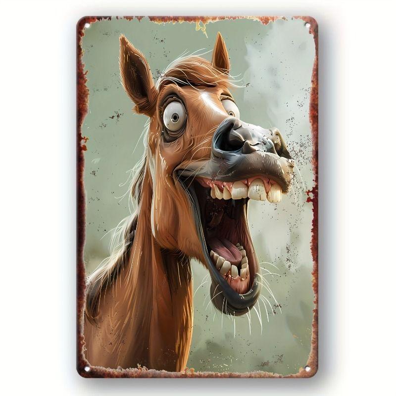 Retro Metal Animal Wall Art for Home Kitchen Farm Cafe Garden