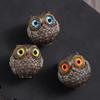 Adorable Christmas Owl Resin Ornament - Small Desktop Decor Ideal Xmas Gift for Home